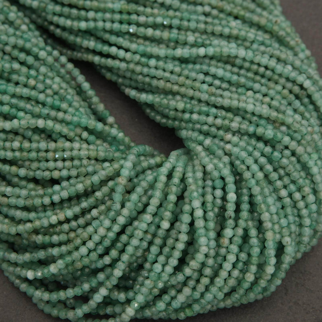 Emerald · Microfaceted · Round · 2mm, 2.5mm, Tejas Beads, Beads