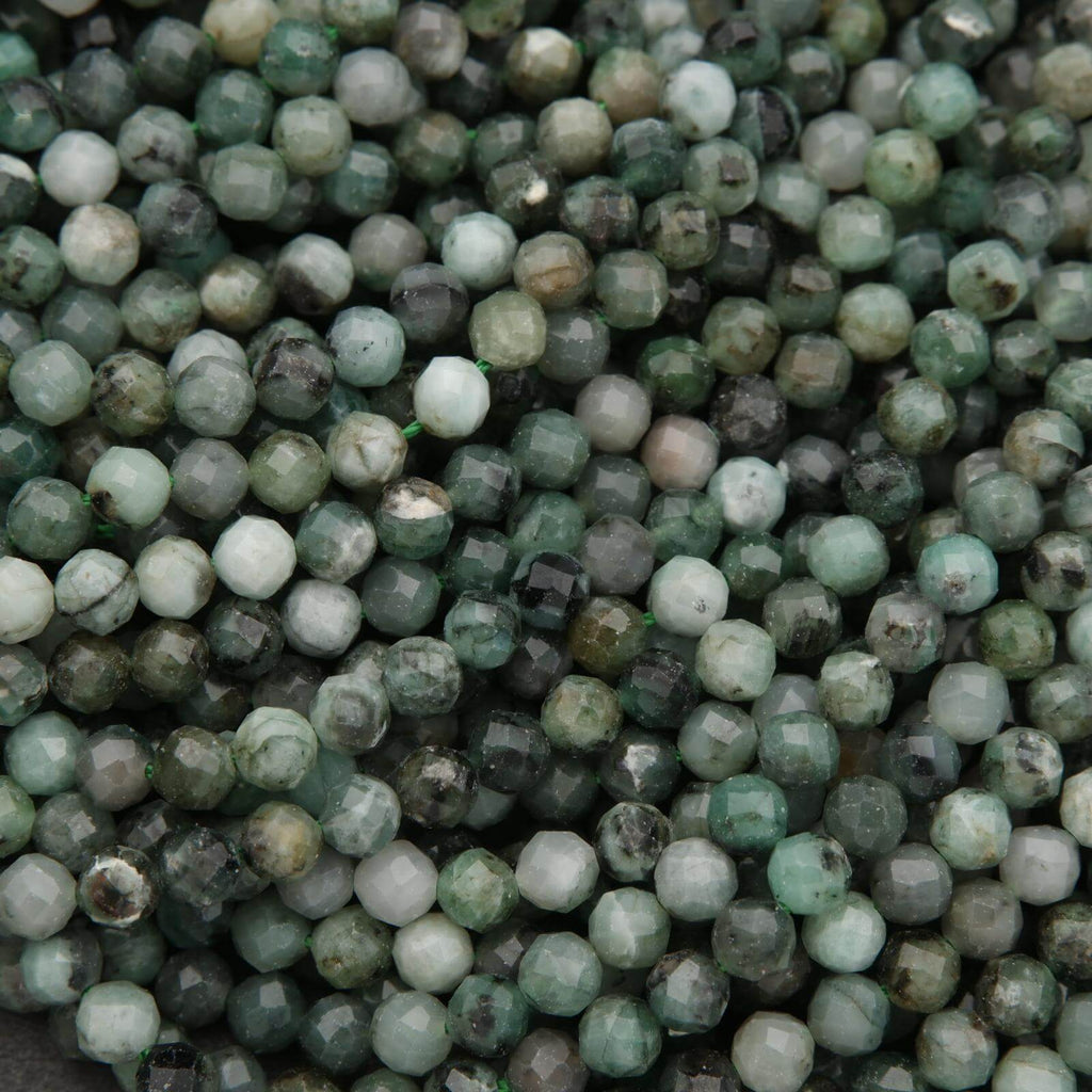 Close-up of green and gray beads