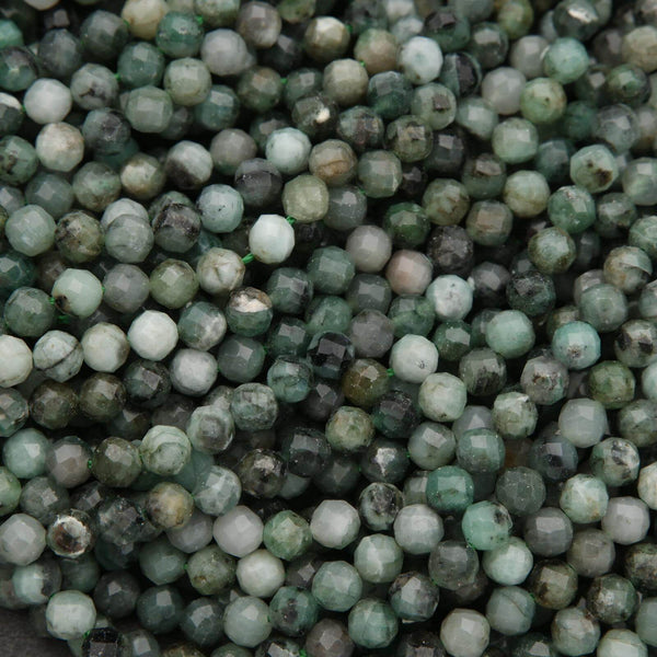 Close-up of green and gray beads