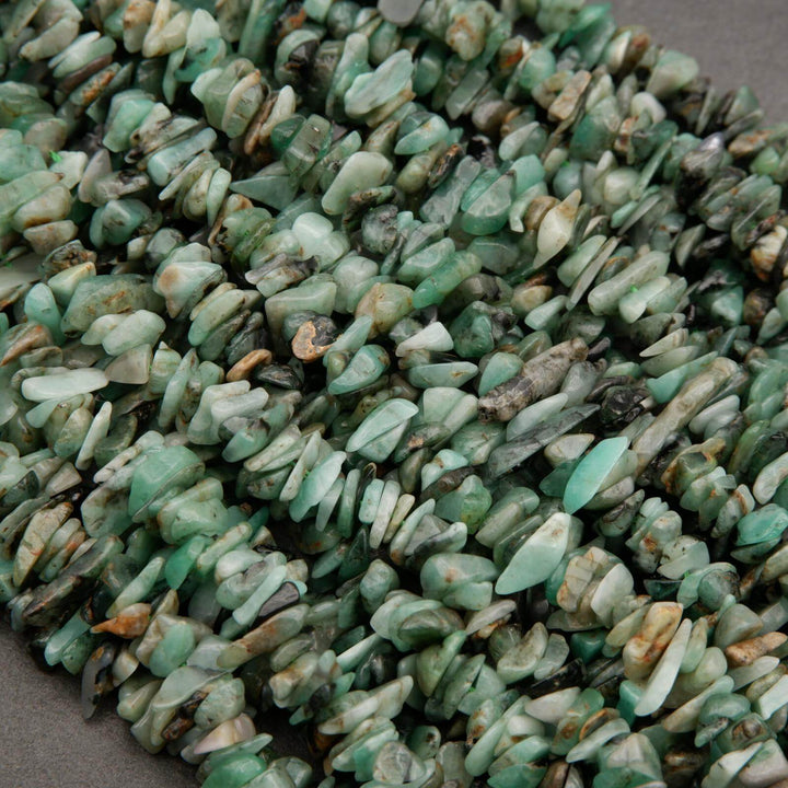 Emerald · Smooth · Freeform Chips · 7mm, Tejas Beads, Beads