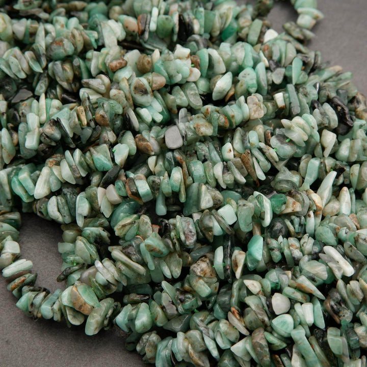Emerald · Smooth · Freeform Chips · 7mm, Tejas Beads, Beads