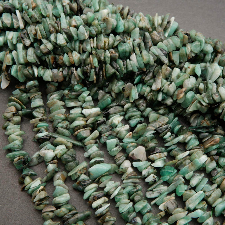 Emerald · Smooth · Freeform Chips · 7mm, Tejas Beads, Beads
