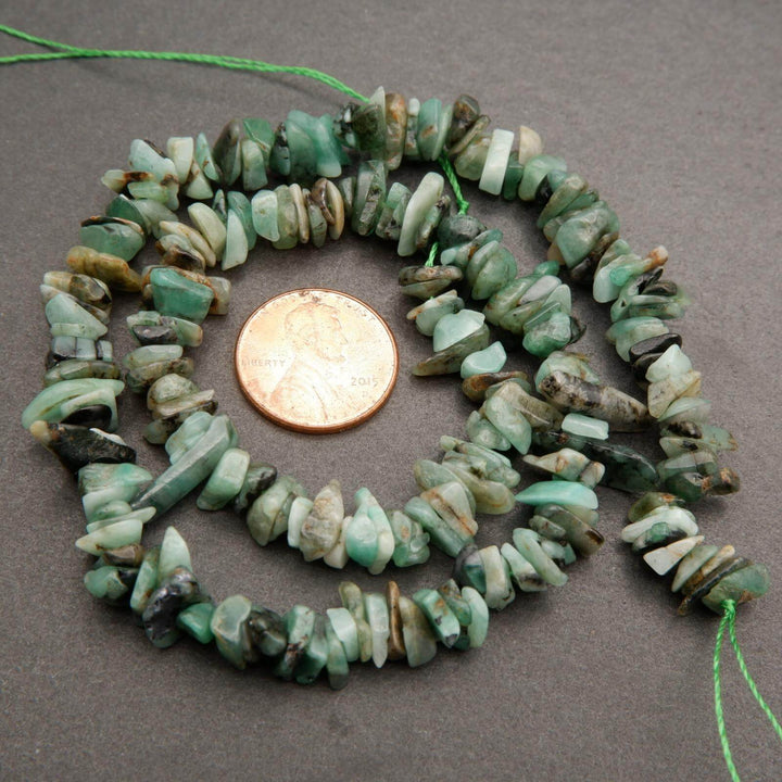 Emerald · Smooth · Freeform Chips · 7mm, Tejas Beads, Beads