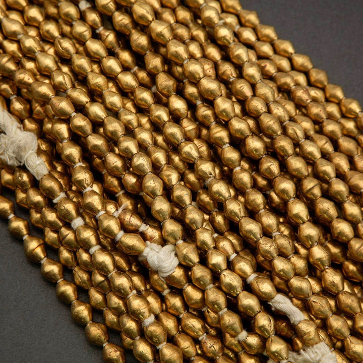 Ethiopian Brass · Smooth · Bicone · 6mm, Tejas Beads, Beads