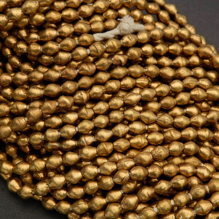 Ethiopian Brass · Smooth · Bicone · 6mm, Tejas Beads, Beads