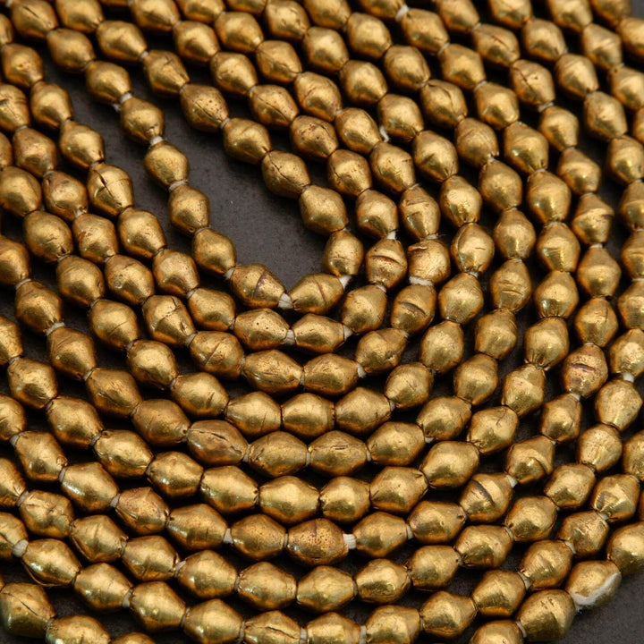 Ethiopian Brass · Smooth · Bicone · 6mm, Tejas Beads, Beads