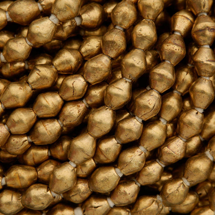 Ethiopian Brass · Smooth · Bicone · 6mm, Tejas Beads, Beads