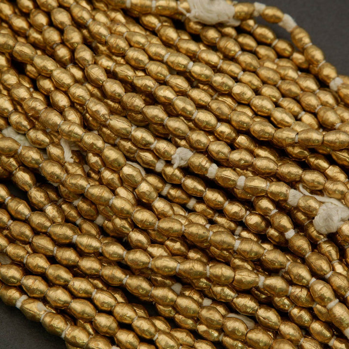 Ethiopian Brass · Smooth · Bicone · 4.5mm, Tejas Beads, Beads