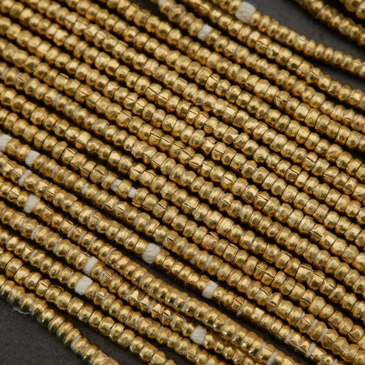 Ethiopian Brass · Smooth · Rondelle · 2mm, 3mm, Tejas Beads, Beads