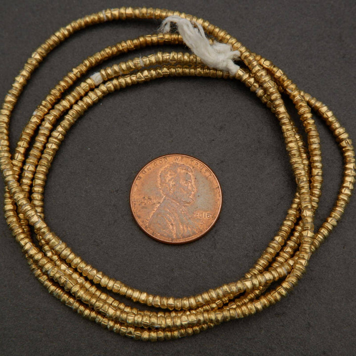 Ethiopian Brass · Smooth · Rondelle · 2mm, 3mm, Tejas Beads, Beads