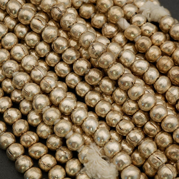 Ethiopian Silver White Metal · Smooth · Rondellish · 8mm, Tejas Beads, Beads