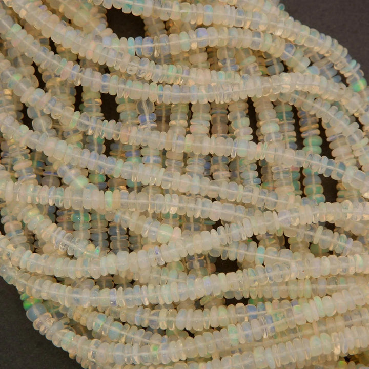 Ethiopian Opal A · Smooth · Rondelle ­· 3mm, 4mm, Tejas Beads, Beads