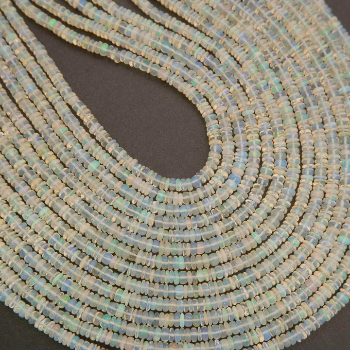 Ethiopian Opal A · Smooth · Rondelle ­· 3mm, 4mm, Tejas Beads, Beads