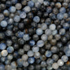 Faceted blue kyanite beads with natural slate and steel-blue color variation