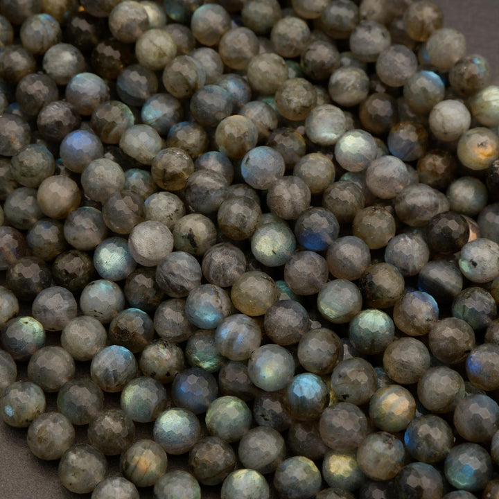 Labradorite · Faceted · Round · 6mm, 8mm, 10mm, Tejas Beads, Beads