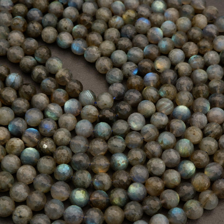 Labradorite · Faceted · Round · 6mm, 8mm, 10mm, Tejas Beads, Beads