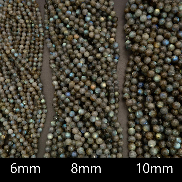 Labradorite · Faceted · Round · 6mm, 8mm, 10mm, Tejas Beads, Beads