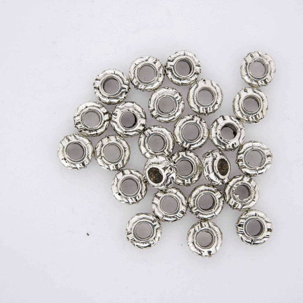 Silver Band Bead Jewelry Findings.