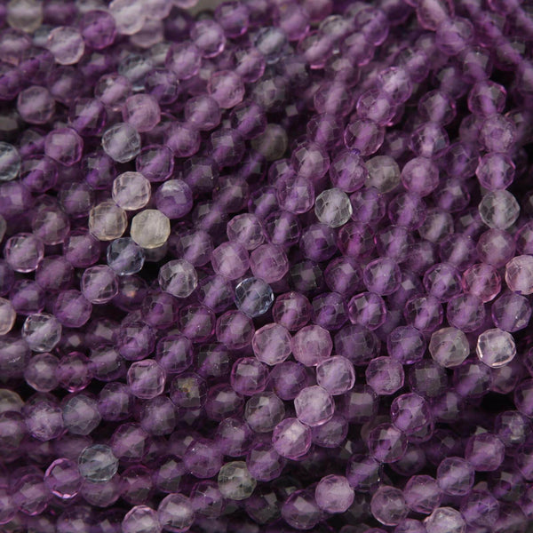 Close-up of purple beads with a blurred background