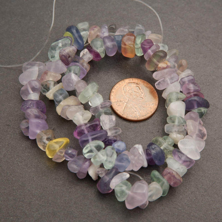 Fluorite · Smooth · Freeform Chips · 7mm, Tejas Beads, Beads