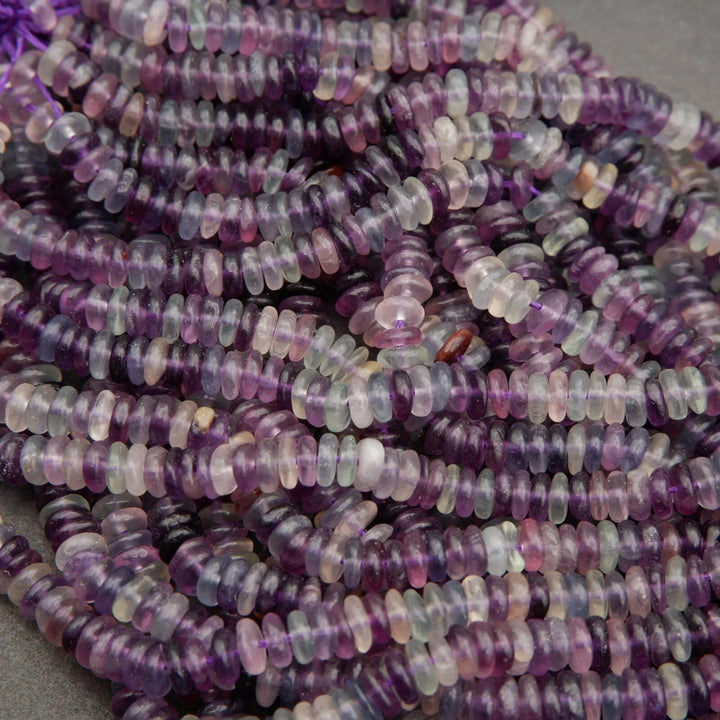 Rainbow Fluorite · Smooth · Rondelle Disk · 4mm, 6mm, Tejas Beads, Beads
