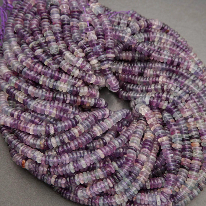 Rainbow Fluorite · Smooth · Rondelle Disk · 4mm, 6mm, Tejas Beads, Beads