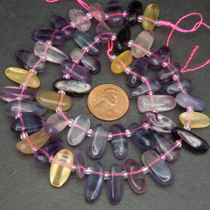Rainbow Fluorite · Smooth · Sticks · 6x16mm, Tejas Beads, Beads