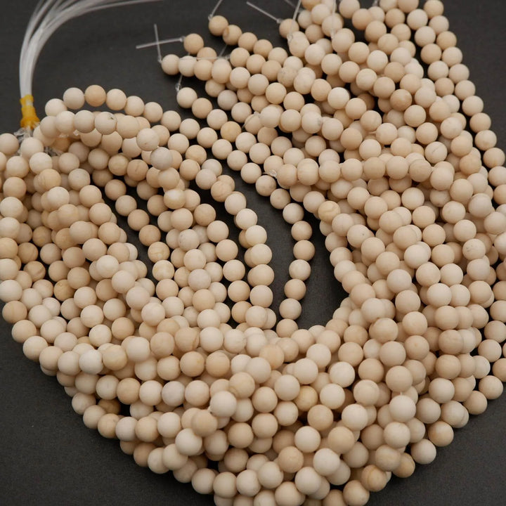 Fossil Jasper · Matte · Round · 4mm, 6mm, 8mm, 10mm, 12mm, Tejas Beads, Beads
