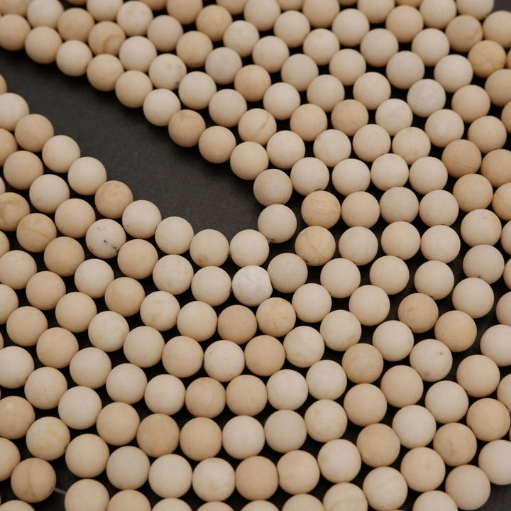 Fossil Jasper · Matte · Round · 4mm, 6mm, 8mm, 10mm, 12mm, Tejas Beads, Beads