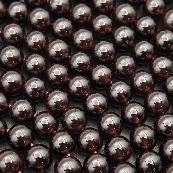 Dark Red Garnet A · Smooth · Round · 6mm, 8mm, Tejas Beads, Beads