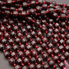 Red Garnet Faceted Prism Beads.