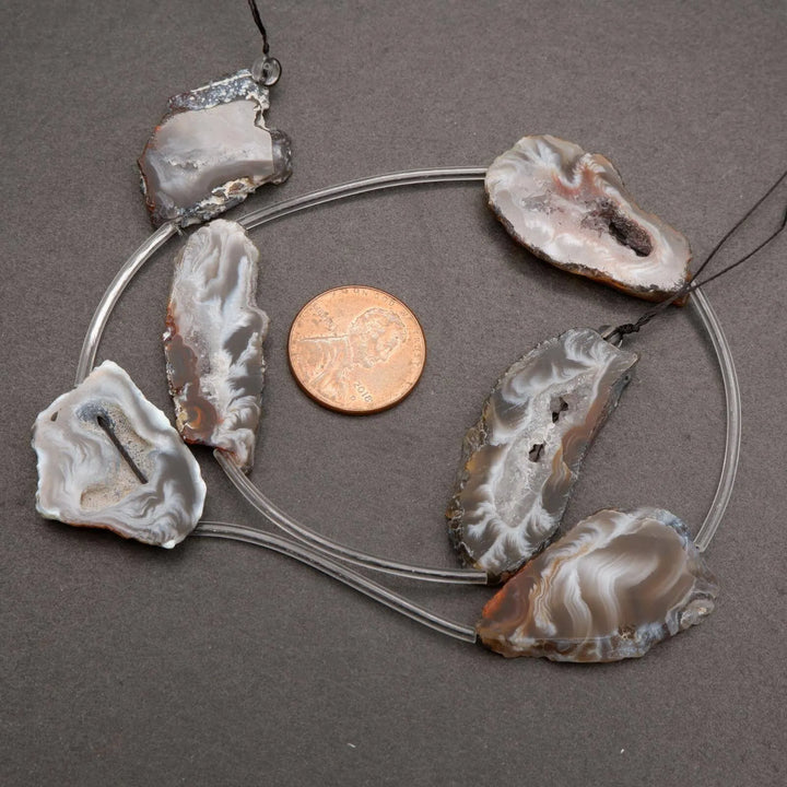 Oco Agate · Smooth · Geode Slices · 18x30mm, Tejas Beads, Beads
