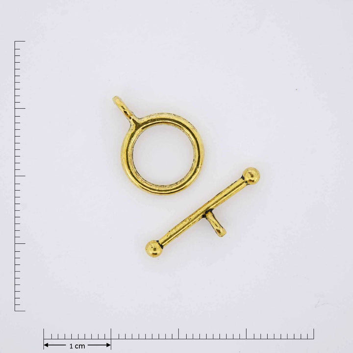 Toggle Clasp · Antique Gold Plated Finding · 28 sets, Tejas Beads, Jewelry Findings