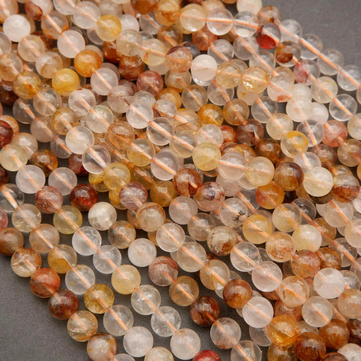 Golden Healer Hematoid Quartz · Smooth · Round · 6mm, 8mm, 10mm, Tejas Beads, Beads