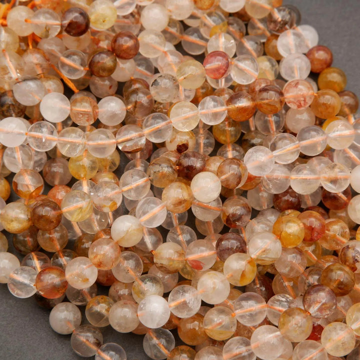 Golden Healer Hematoid Quartz · Smooth · Round · 6mm, 8mm, 10mm, Tejas Beads, Beads