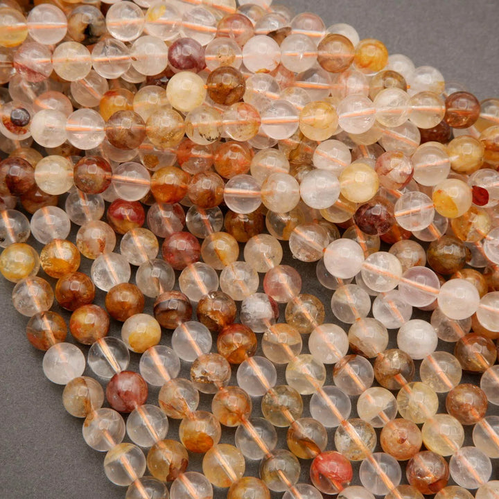 Golden Healer Hematoid Quartz · Smooth · Round · 6mm, 8mm, 10mm, Tejas Beads, Beads