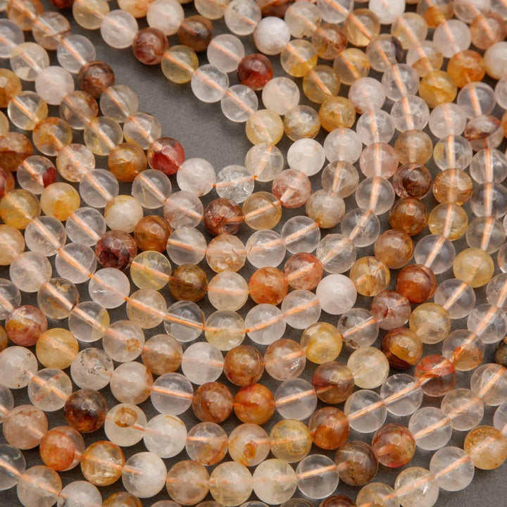 Golden Healer Hematoid Quartz · Smooth · Round · 6mm, 8mm, 10mm, Tejas Beads, Beads