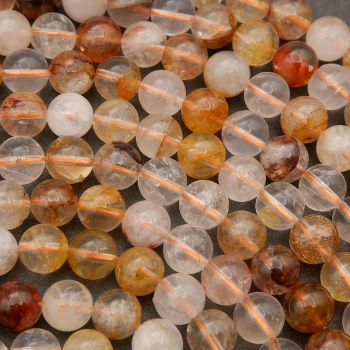 Golden Healer Hematoid Quartz · Smooth · Round · 6mm, 8mm, 10mm, Tejas Beads, Beads