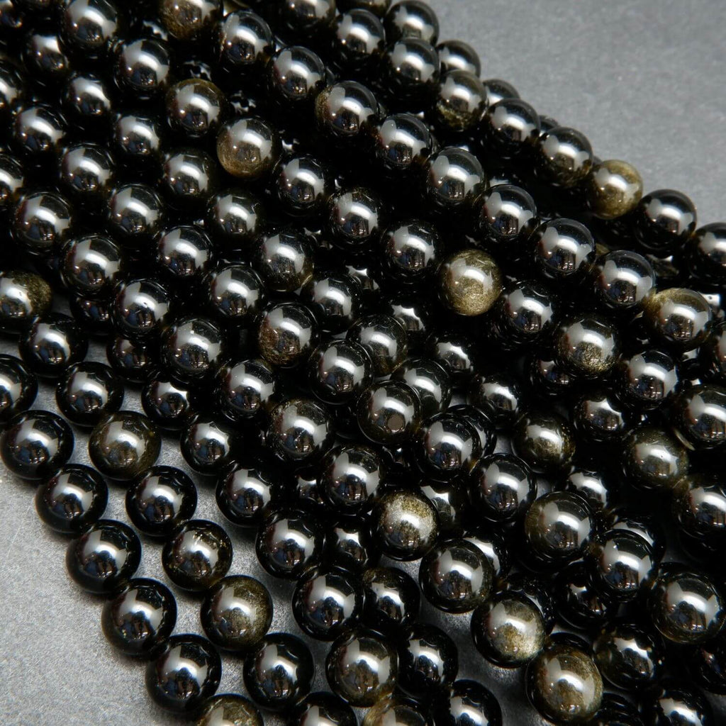 Golden obsidian beads.