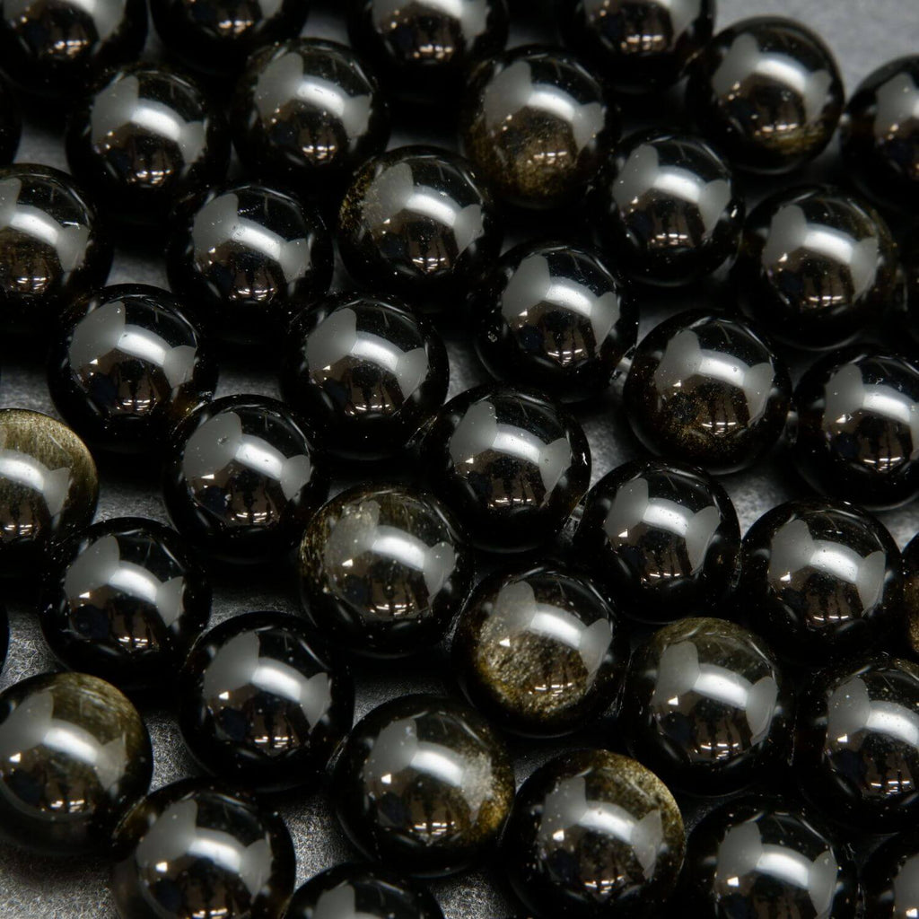 Golden obsidian beads.