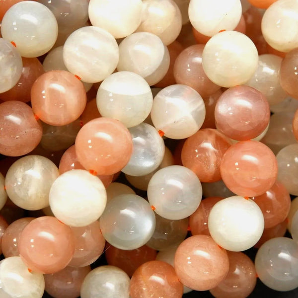 Moonstone Beads for Sale: White, Rainbow, Peach Moonstone Beads 