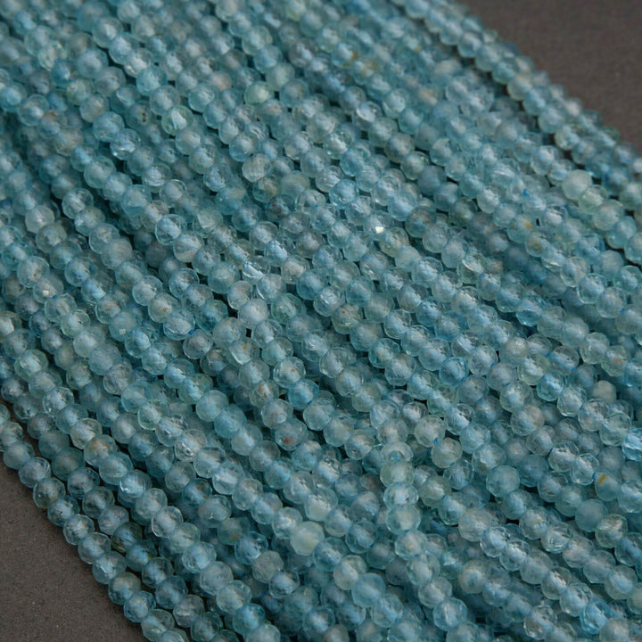 Green Apatite · Microfaceted · Rondelle · 3mm, 4mm, Tejas Beads, Beads