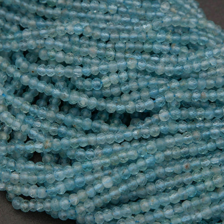 Green Apatite · Microfaceted · Rondelle · 3mm, 4mm, Tejas Beads, Beads