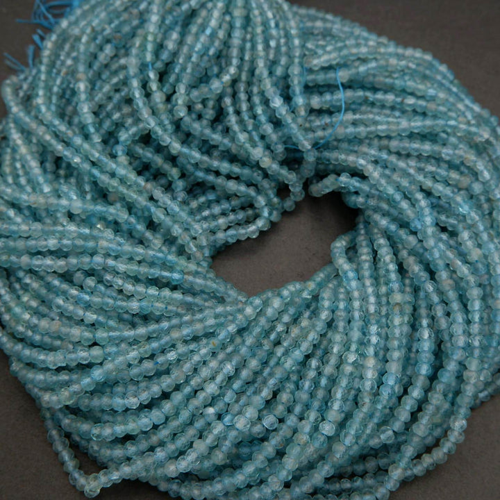 Green Apatite · Microfaceted · Rondelle · 3mm, 4mm, Tejas Beads, Beads