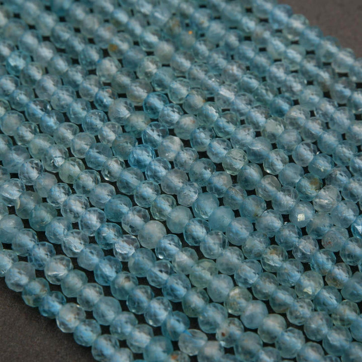 Green Apatite · Microfaceted · Rondelle · 3mm, 4mm, Tejas Beads, Beads