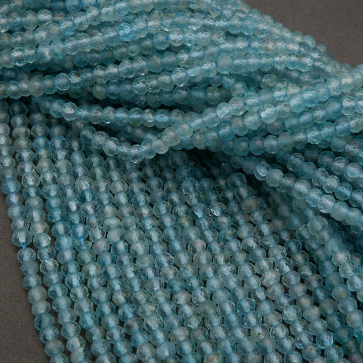 Green Apatite · Microfaceted · Rondelle · 3mm, 4mm, Tejas Beads, Beads