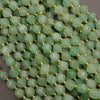 Green Aventurine · Faceted · Spiral Sphere · 10mm, Tejas Beads, Beads