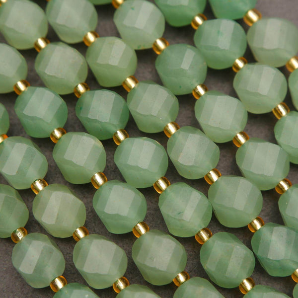 Green Aventurine · Faceted · Spiral Sphere · 10mm, Tejas Beads, Beads
