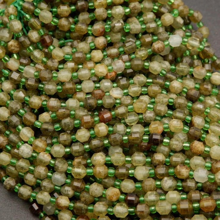 Green Garnet · Faceted · Prism · 5.5mm, 6mm, Tejas Beads, Beads