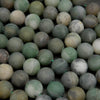 Matte finish green jade beads.